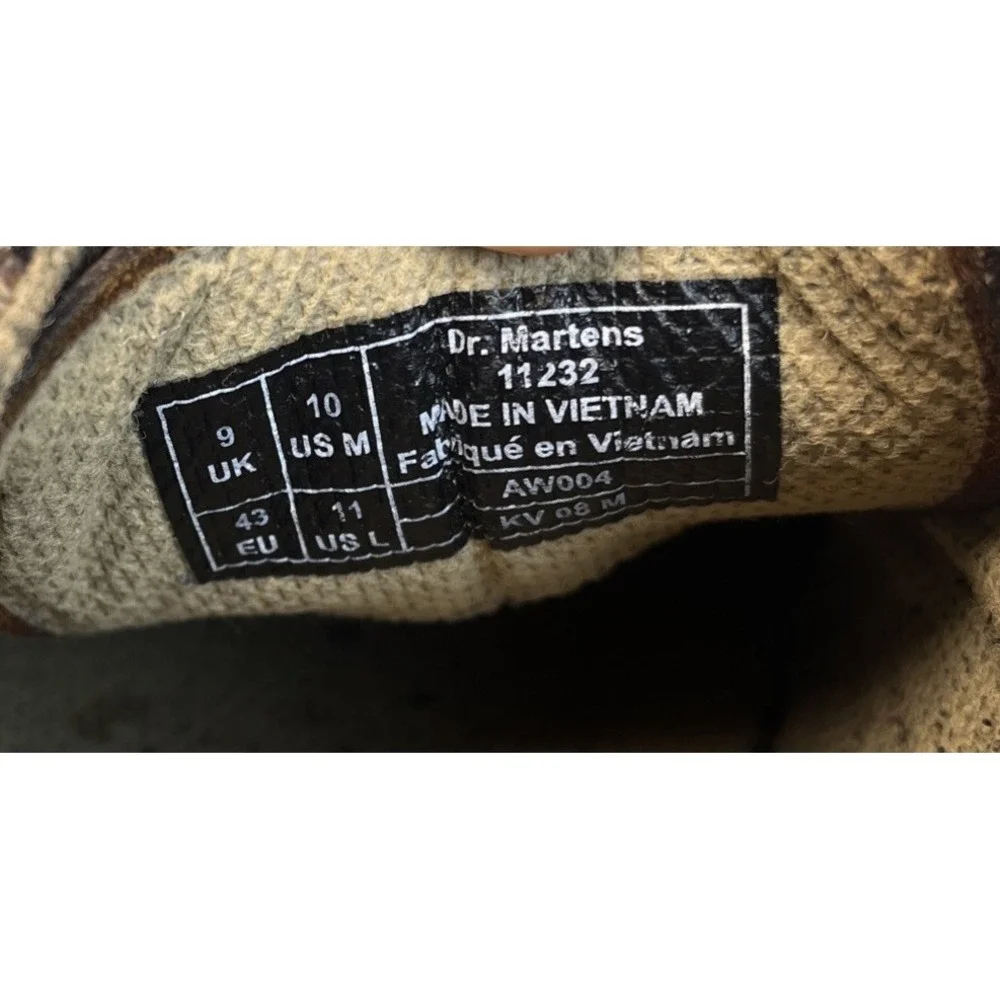 Dr Doc Martens Ripley Brown Leather Split Toe Oxford Shoes M 10 / W 11  11232